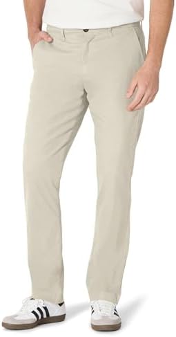 Amazon Essentials Men's Athletic-Fit Broken-in Chino Pant Pants, -Khaki, 42W x 30L : Clothing, Shoes & Jewelry
