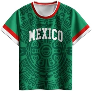Soccer Jersey Shirt for Kids Fan 2026 National Team Tshirt Football Game Day Top Clothes for Boys Girls 5-12 Years Green : Clothing, Shoes & Jewelry