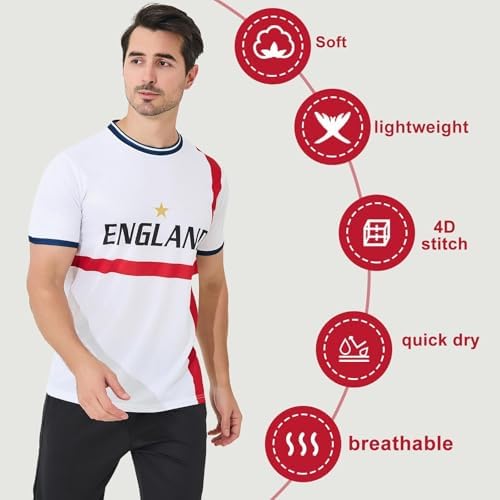 2026 Men's Soccer Jerseys for European/American/Asian/African National Team Fans Football Shirt(Iran,Large) : Clothing, Shoes & Jewelry - Image 3