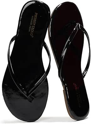 Project Cloud Flip Flops for Women Footwear- Lightweight and Memory Foam Insole Sandals for Women 2026 - Durable Non-Slip Beach Essentials Flats for Women Sandals (Foundations)