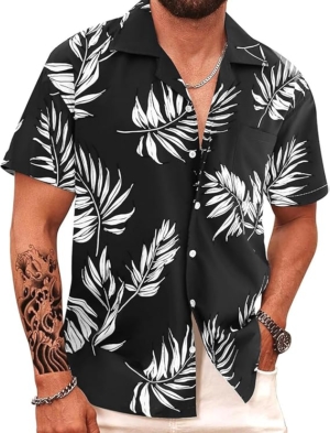 APTRO Hawaiian Shirt for Men Tropical Short Sleeve Button Down Aloha Beach Shirt Casual Summer Shirts #181 1X : Clothing, Shoes & Jewelry