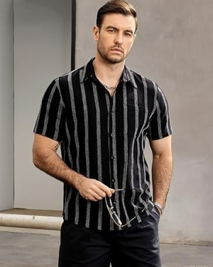 VATPAVE Mens Hawaiian Flamingo Shirts Casual Tropical Short Sleeve Button Down Shirt Summer Beach Shirts Small Red Flamingo Beach : Clothing, Shoes & Jewelry